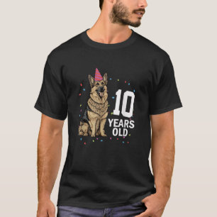 T-shirt 10 ans Anniversaire Allemand Berger Lover 10e P
