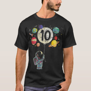 T-shirt 10 ans Anniversaire Cadeaux de garçon Astronaut 10