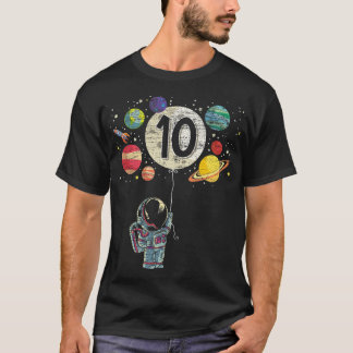 T-shirt 10 ans Anniversaire Cadeaux de garçon Astronaut 10
