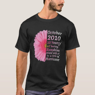 T-shirt 10 ans Anniversaire fille 10e anniversaire cadeau 
