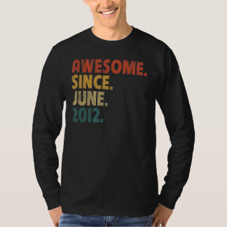 T-shirt 10 ans Awesome depuis juin 2012 10e anniversaire