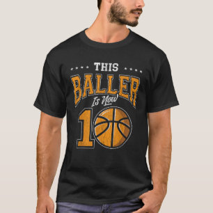 T-shirt 10 ans Basketball Anniversaire Fête Ce Baller