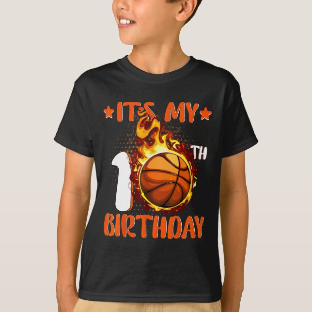 T-shirt 10 ans C'est mon 10e anniversaire Bysketbyll (Devant)