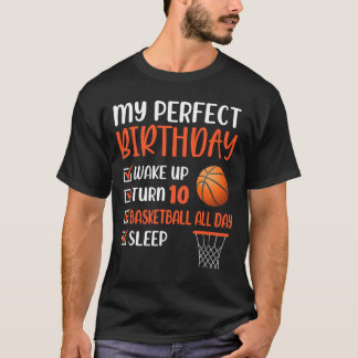 T-shirt 10 ans de basket-ball fête d'anniversaire 10e garç