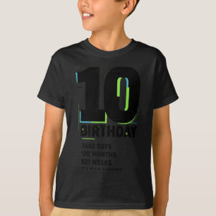 T-shirt 10 Ans De Génialité Fille Ou Garçon 10 Ans D'anniv