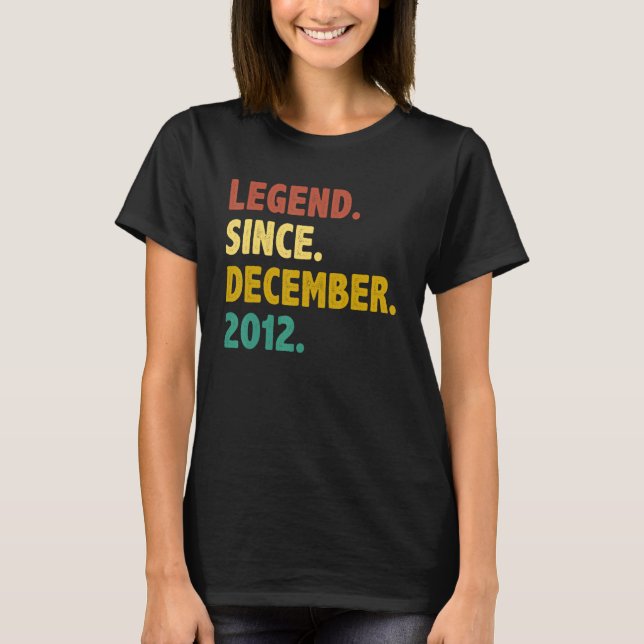 T-shirt 10 ans de légende depuis décembre 2012 10th Bir (Devant)