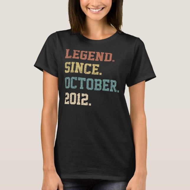 T-shirt 10 ans de légende depuis octobre 2012 10e annivers (Devant)
