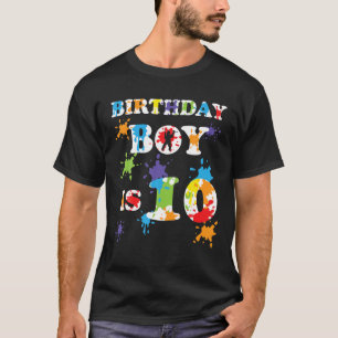 T-shirt 10 Ans De Paintball Anniversaire Fête 10E Anniver