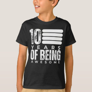 T-shirt 10 ans d'être génial 10e anniversaire