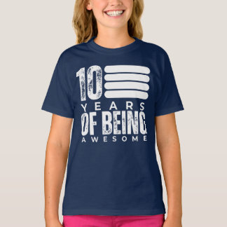 T-shirt 10 ans d'être génial 10e anniversaire