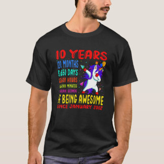 T-shirt 10 Ans D'Être Un Magnifique 10E Anniversaire Enfan