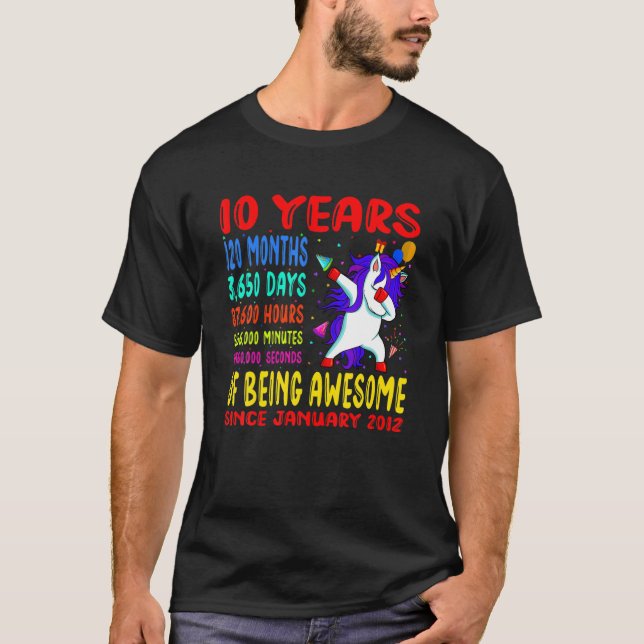 T-shirt 10 Ans D'Être Un Magnifique 10E Anniversaire Enfan (Devant)