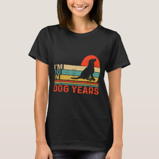 T-shirt 10 ans en années de chien Vintage 70e anniversaire