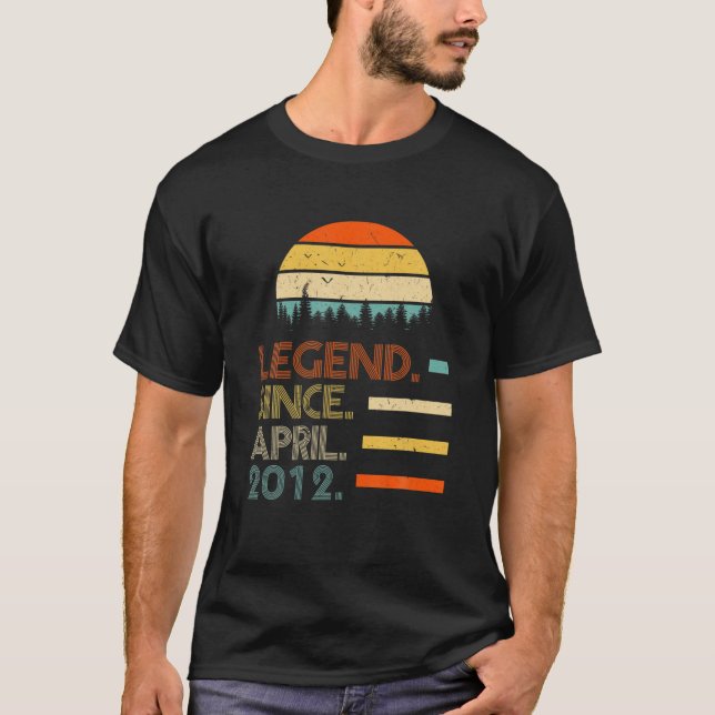 T-shirt 10 Ans Rétro Anniversaire Cadeaux Légende Depuis A (Devant)