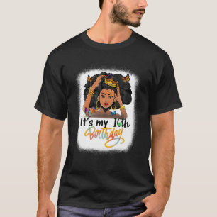 T-shirt 10 ans Vieux Noir Melanin Femmes Fille C'est Mon 1