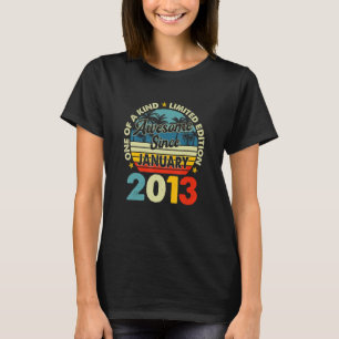 T-shirt 10 ans Vintage janvier 2013 10e anniversaire Ret