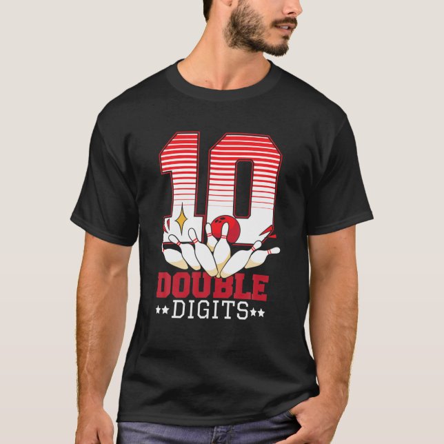 T-shirt 10 Chiffres Double - 10E Anniversaire Garçon Drôle (Devant)