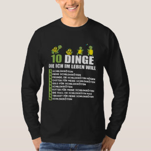 T-shirt 10 choses que je veux dans la vie réplique Tortois