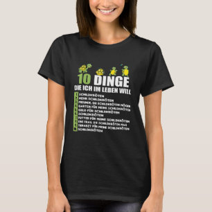 T-shirt 10 choses que je veux dans la vie réplique Tortois