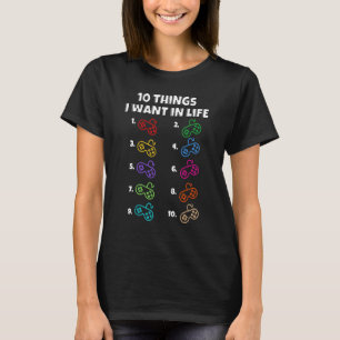 T-shirt 10 choses que je veux dans ma vie Jeux vidéo Plus