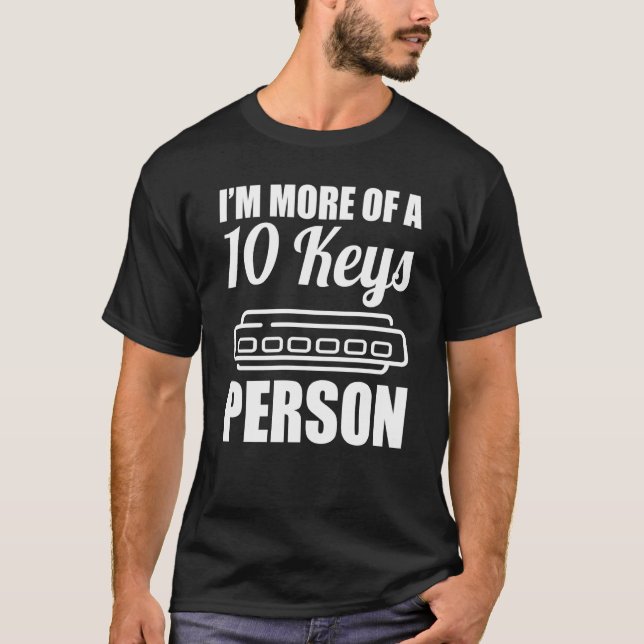 T-shirt 10 Keys Person Harmonica Player (Devant)