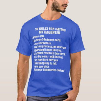 T-shirt 10 Règles Rencontre Ma Fille Surprotection Papa Pr