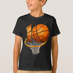 T-shirt 10 Thème de basket-ball Fête d'anniversaire