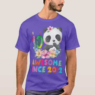 T-shirt 10ans 10e anniversaire Panda Unicorn Girl Party