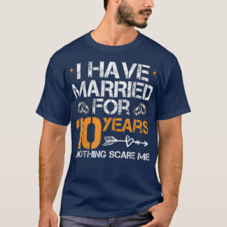 T-shirt 10e année Mariage Anniversaire Matching Hommes Fem