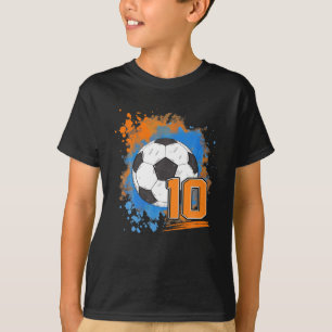 T-shirt 10e anniversaire 10 ans balle de football