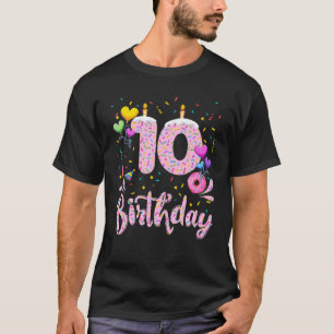 T-shirt 10E Anniversaire Cadeau Fille 10 Ans Anniversaire