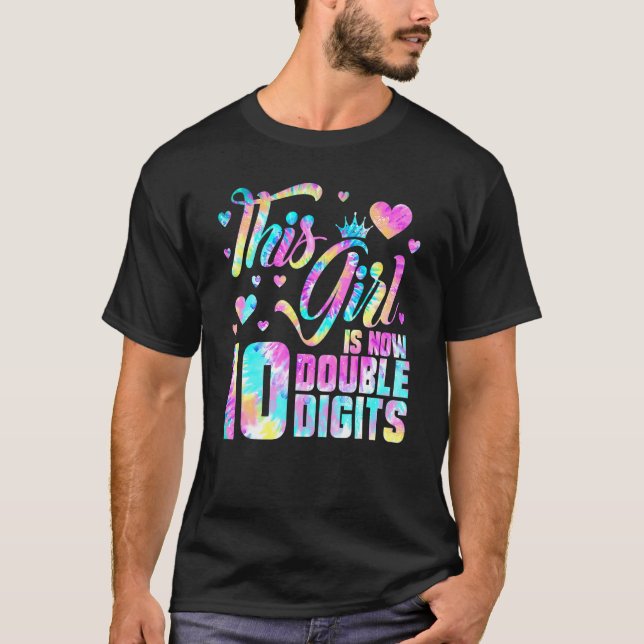 T-shirt 10e anniversaire Cette fille est maintenant 10 chi (Devant)