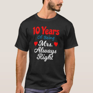 T-shirt 10e anniversaire de Mariage pour les femmes Son Mm