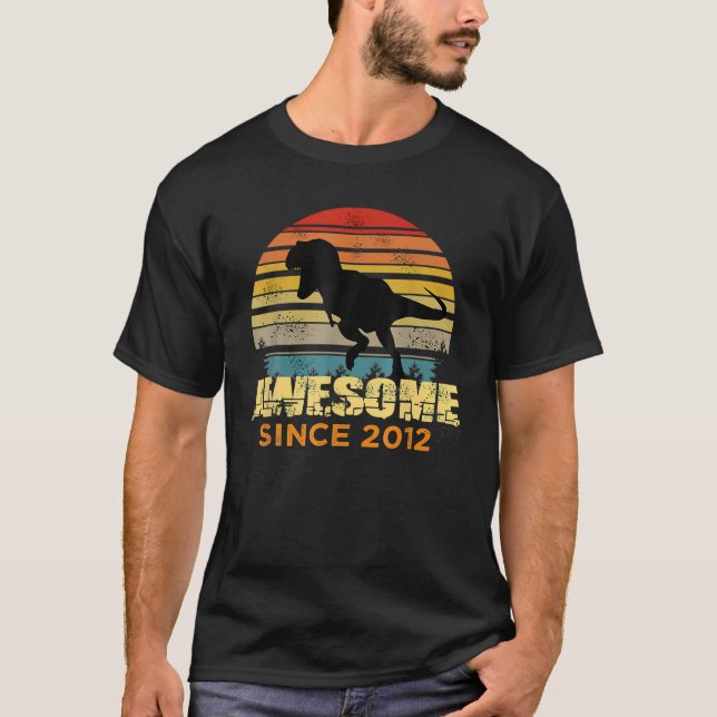 T-shirt 10E Anniversaire Dinosaure 10 Anniversaire Garçon  (Devant)