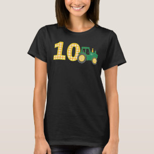 T-shirt 10e anniversaire garçon 10 ans ferme Tracteur de c