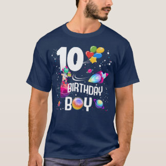 T-shirt 10e anniversaire garçon astronaute espace 10 ans R