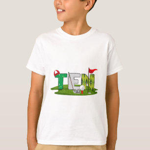 T-shirt 10e Anniversaire Golf Thème 10 ans Enfants Sport P