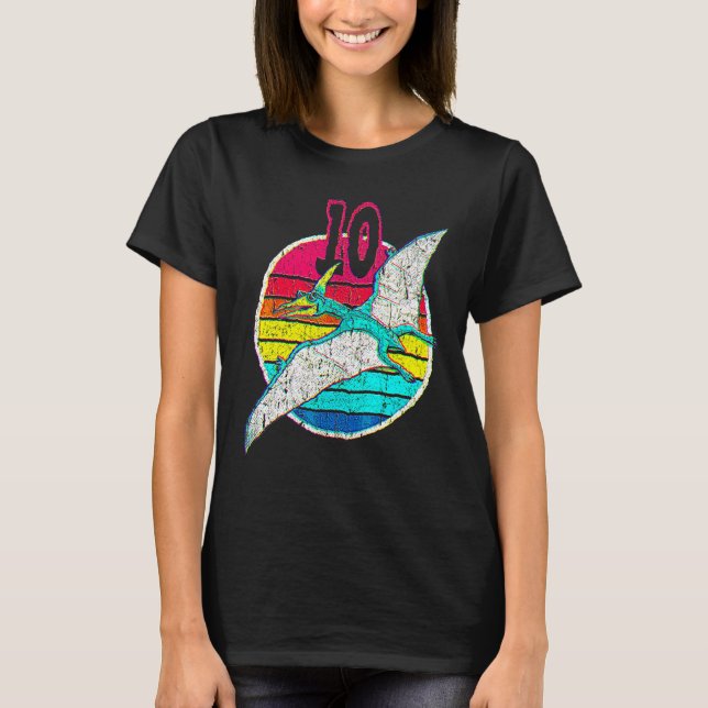 T-shirt 10e anniversaire I Pterodactylus I Famille Corresp (Devant)