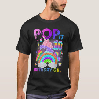 T-shirt 10E Anniversaire Jouet Fidget Pop It Anniversaire 