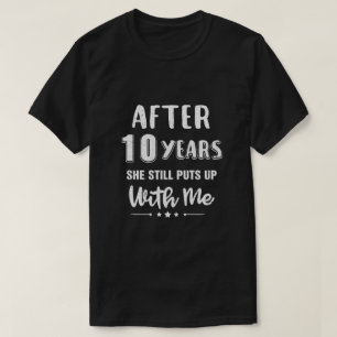 T-shirt 10E Anniversaire Mariage Drôle Mari Cadeau