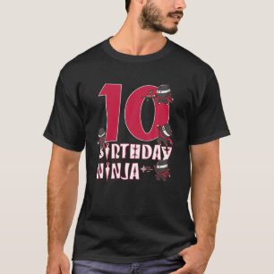 T-shirt 10E Anniversaire Ninja 10 Ans Enfant Ninjutsu B-Da