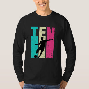 T-shirt 10e anniversaire Retro Football 10 ans Anniversair