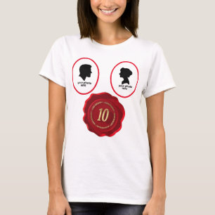 T-shirt 10e anniversaire sceau de cire rouge