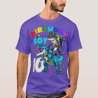 T-shirt 10e anniversaire T Rex Anniversaire garçon 1