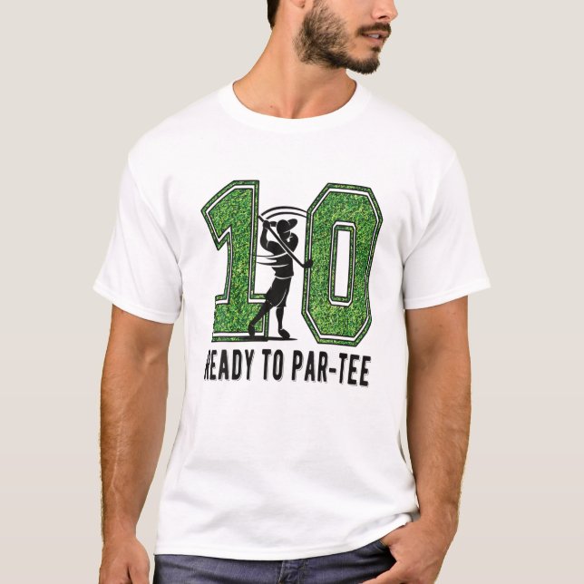 T-shirt 10e Birthday Golfer Boy Ten Year Old Golf Player (Devant)