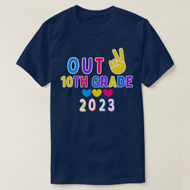 T-shirt 10e Classe De 2023 Jour De Graduation (Design devant)