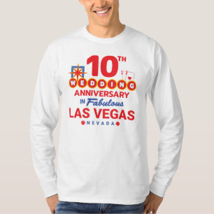 T-shirt 10e Wedding Anniversary Couples Las Vegas