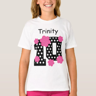 T-shirt 10ème Nom fait sur commande V06 de pois