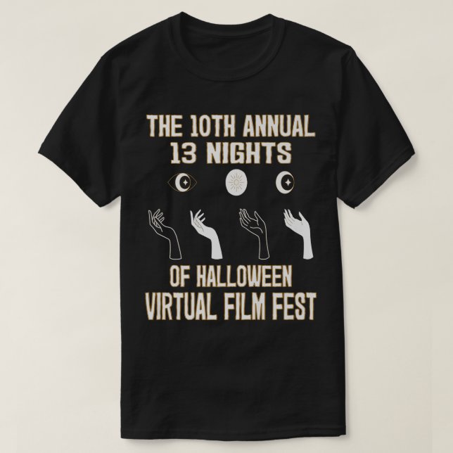 T-shirt 10th Annual 13 Nights of Halloween Virtual Film Fe (Design devant)