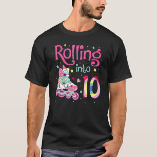 T-shirt 10th Bday Rolling Into 10 Birthday Girl Roller Ska